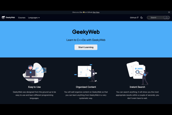 GeekyWeb - Programming Documentation Website